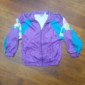 Women's Vintage 80s/90s Multicolor Nylon Track Jacket